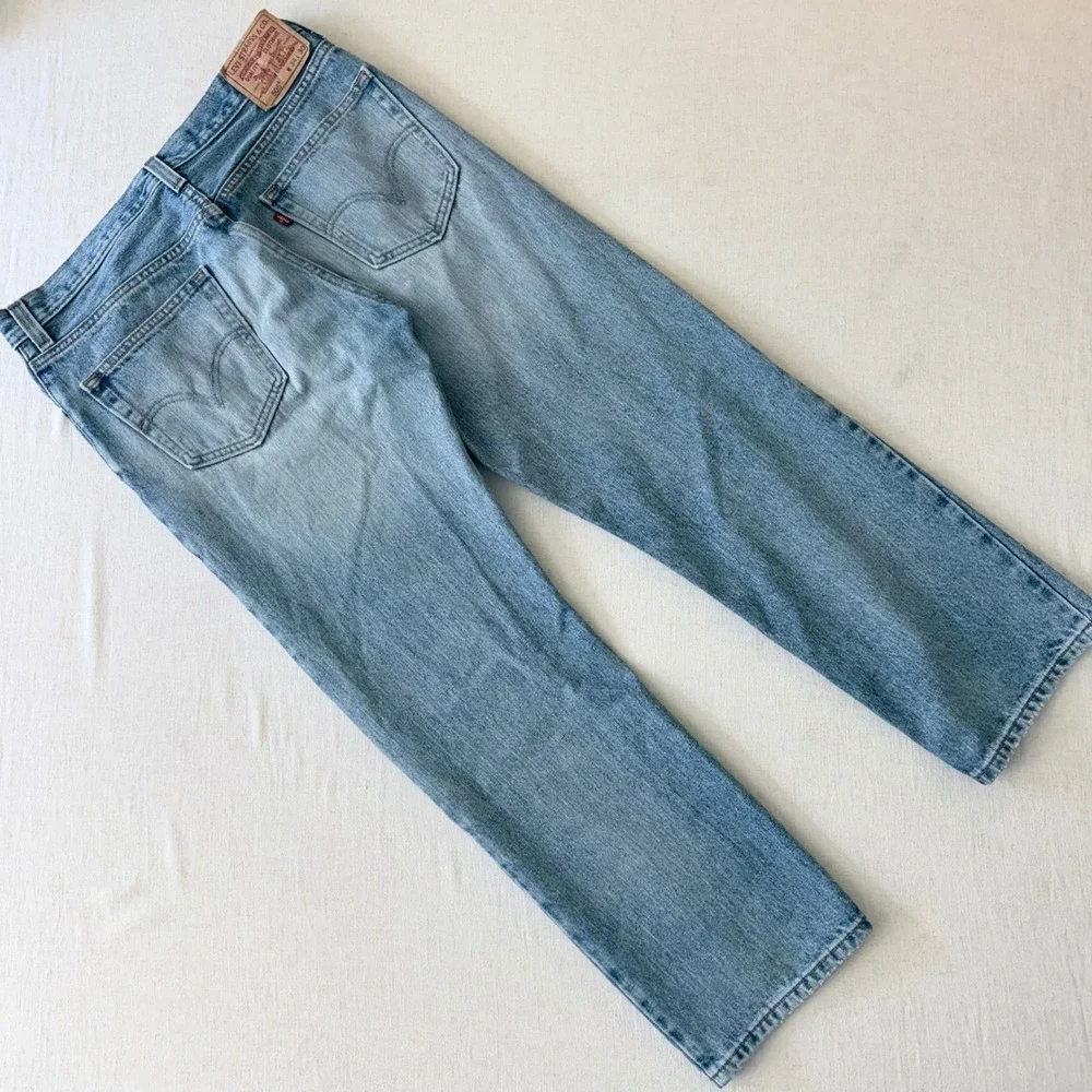 Levis 505 Regular Fit Mens Light Wash Blue Denim Jeans 34x30